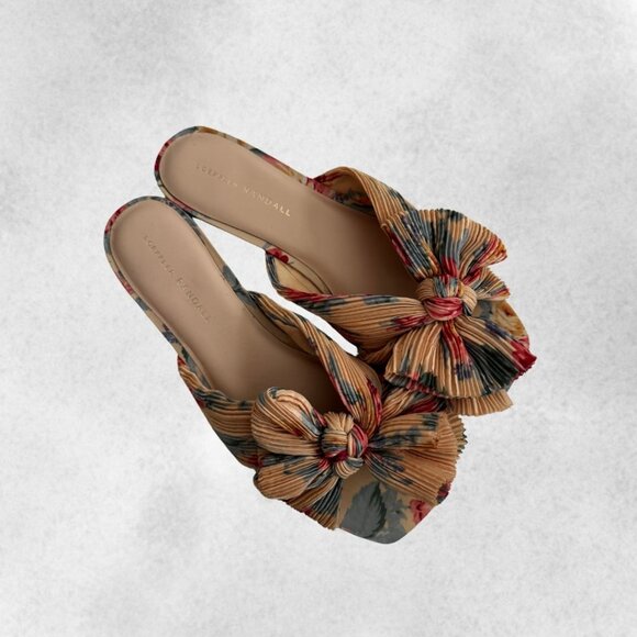 NWOT! Loeffler Randall - Butter Daphne Knot Flat Sandals - Picture 3 of 7